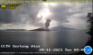 Gunung Anak Krakatau Erupsi, Gelombang Air Laut Terpantau Aman